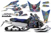 Yamaha FX Nytro Sled Graphic Kit - 2008-2014 Ed Hardy - Love Kills Blue