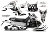 Yamaha FX Nytro Sled Graphic Kit - 2008-2014 Reaper White