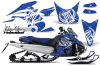 Yamaha FX Nytro Sled Graphic Kit - 2008-2014 Silver Star - Reloaded Blue