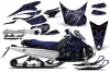 Yamaha FX Nytro Sled Graphic Kit - 2008-2014 Skulls N Hammers Blue