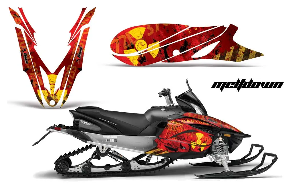 Yamaha Apex Sled Graphic Kit - 2011-2018 Meltdown Red