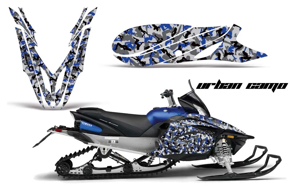 Yamaha Apex Sled Graphic Kit - 2011-2018 Urban Camo Blue