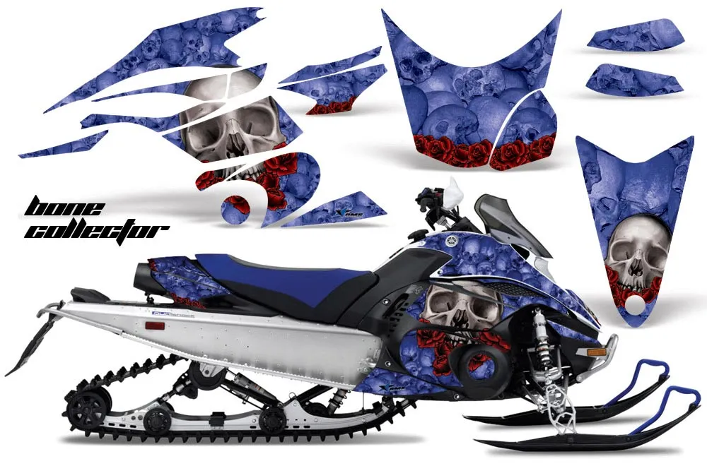 Yamaha FX Nytro Sled Graphic Kit - 2008-2014 Bone Collector Blue