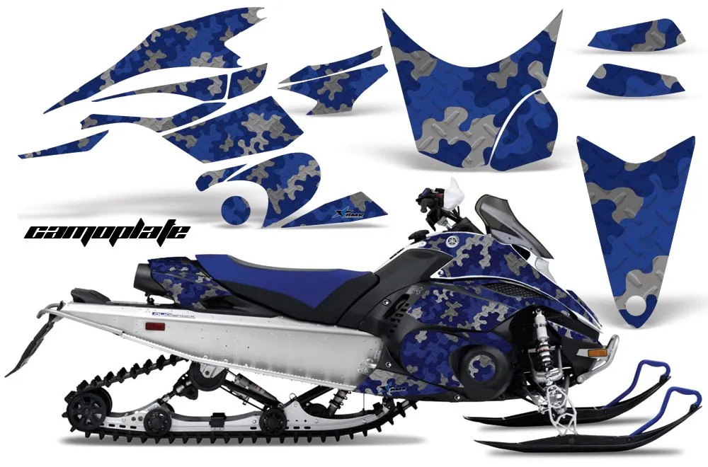 Yamaha FX Nytro Sled Graphic Kit - 2008-2014 Camoplate Blue
