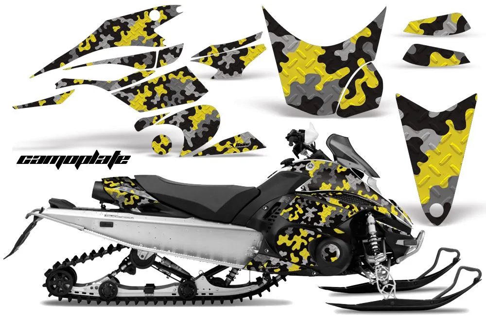Yamaha FX Nytro Sled Graphic Kit - 2008-2014 Camoplate Yellow