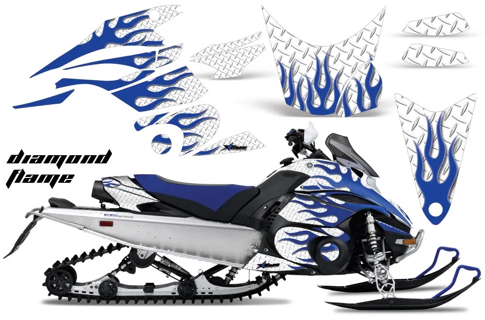 Yamaha FX Nytro Sled Graphic Kit - 2008-2014 Diamond Flame Blue