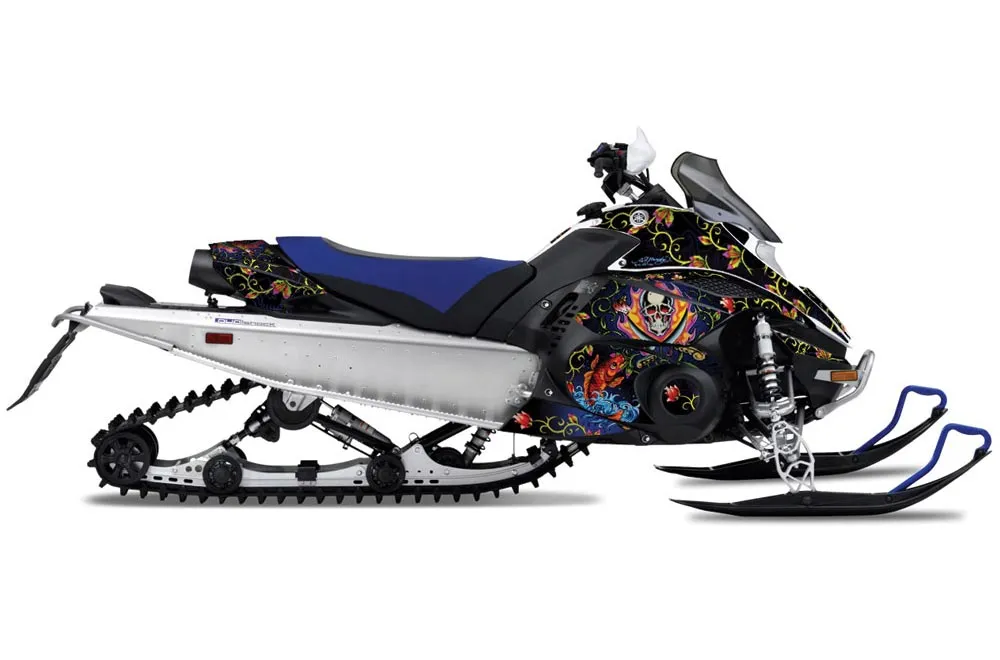 Yamaha FX Nytro Sled Graphic Kit - 2008-2014 Ed Hardy - Pirates Blue