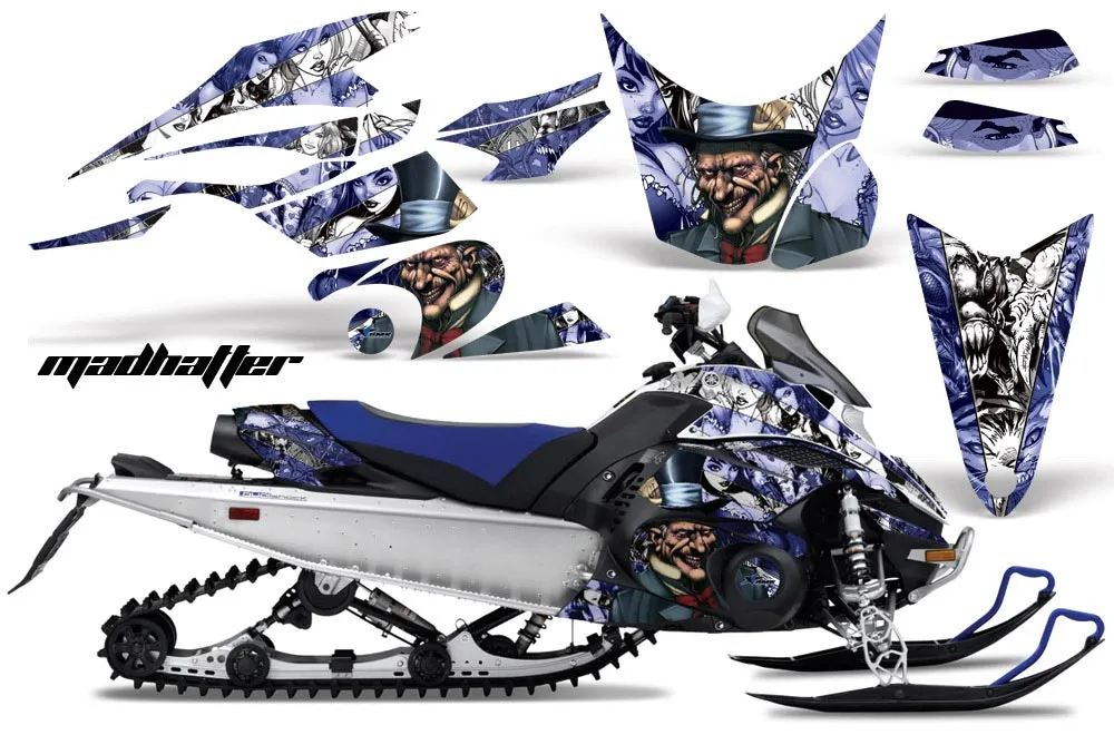 Yamaha FX Nytro Sled Graphic Kit - 2008-2014 Mad Hatter Blue