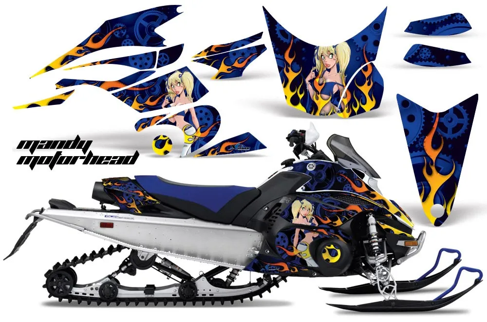 Yamaha FX Nytro Sled Graphic Kit - 2008-2014 Motorhead Mandy Blue