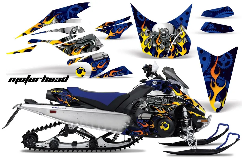 Yamaha FX Nytro Sled Graphic Kit - 2008-2014 Motorhead Blue