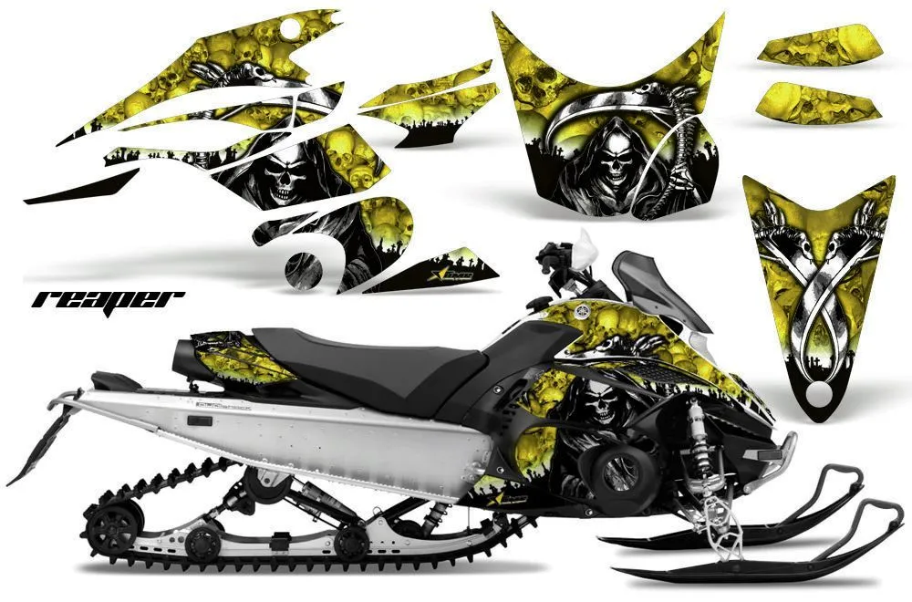 Yamaha FX Nytro Sled Graphic Kit - 2008-2014 Reaper Yellow