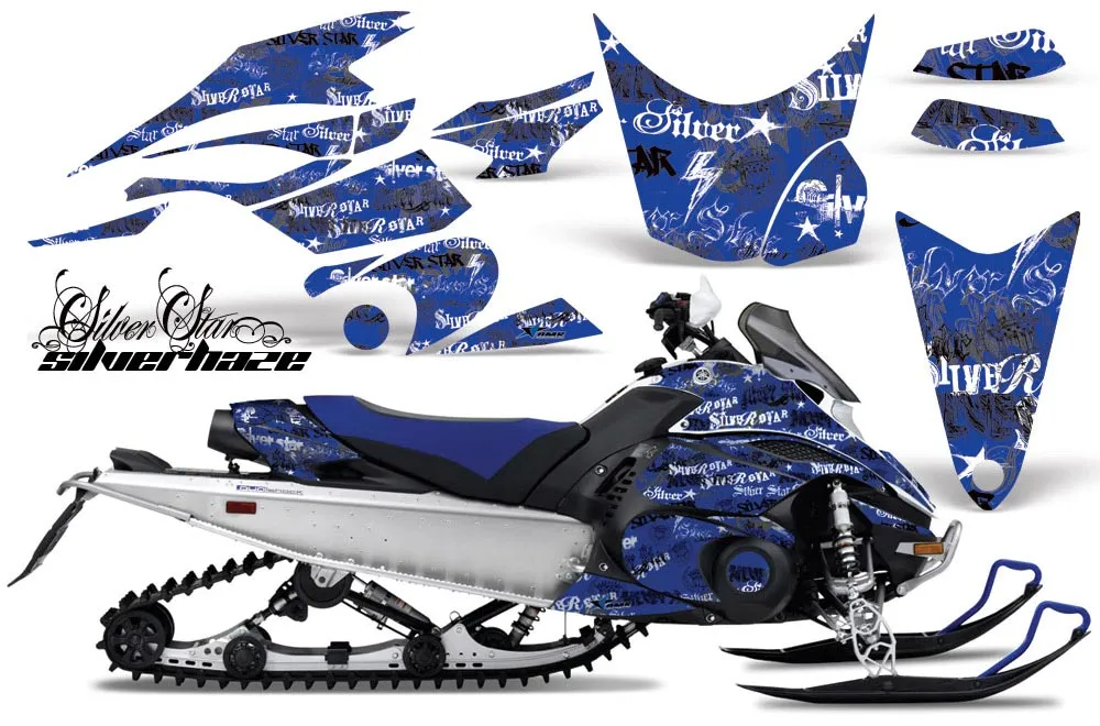 Yamaha FX Nytro Sled Graphic Kit - 2008-2014 Silver Star - Silverhaze Blue