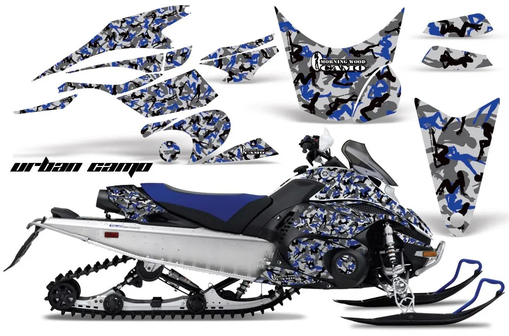 Yamaha FX Nytro Sled Graphic Kit - 2008-2014 Urban Camo Blue