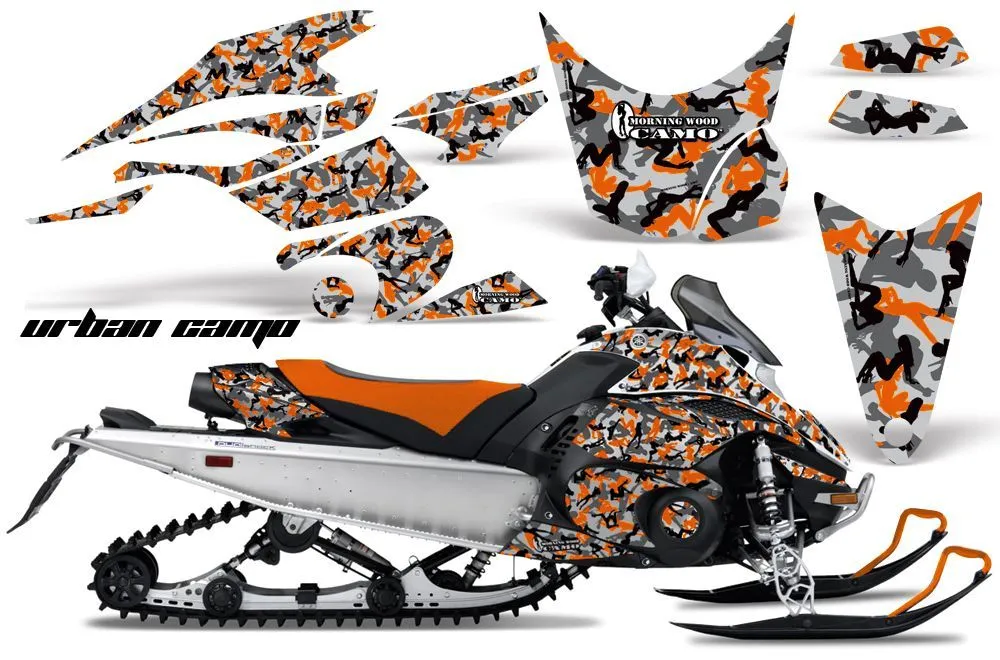 Yamaha FX Nytro Sled Graphic Kit - 2008-2014 Urban Camo Orange