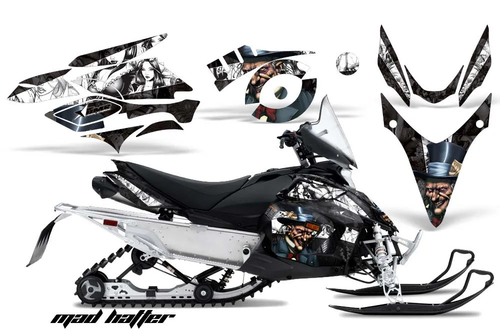 Yamaha Phazer RTX / GT Sled Graphic Kit - 2007-2016 Mad Hatter Black