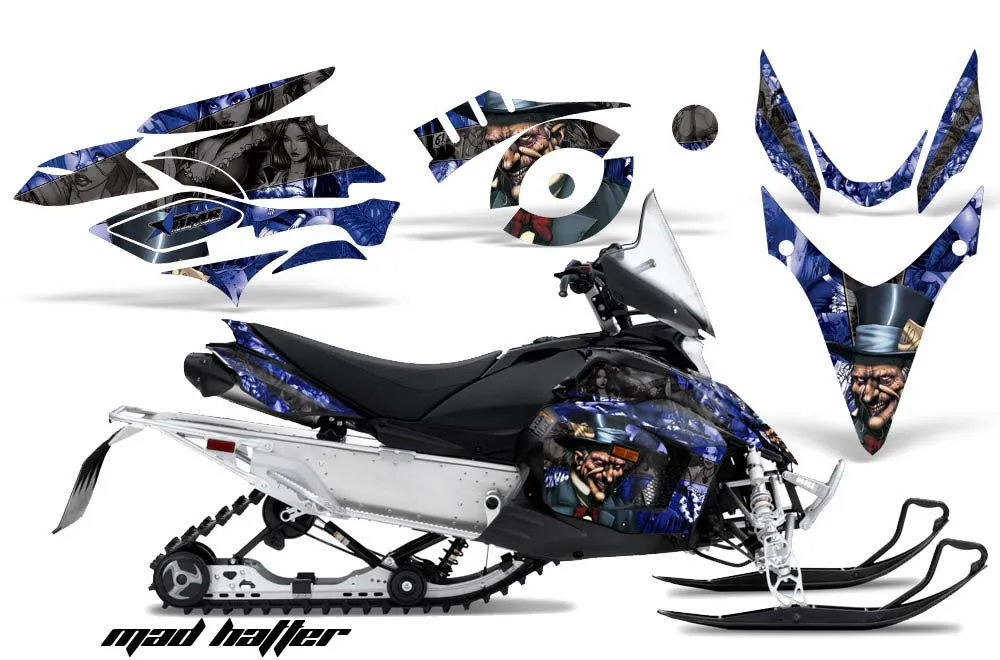Yamaha Phazer RTX / GT Sled Graphic Kit - 2007-2016 Mad Hatter Blue