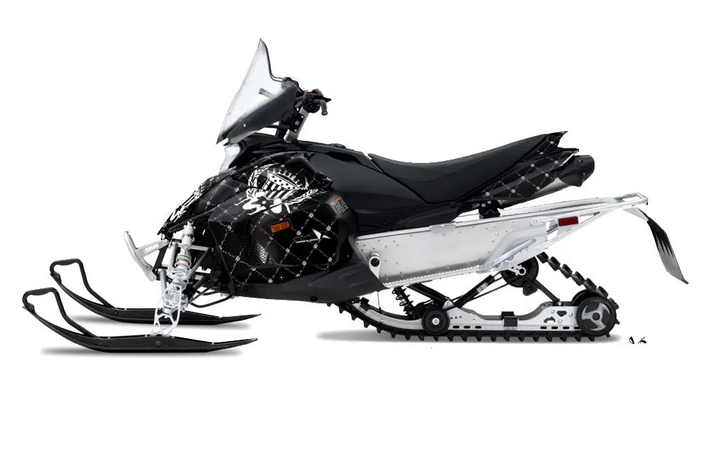 Yamaha Phazer RTX / GT Sled Graphic Kit - 2007-2016 Silver Star - Reloaded Black