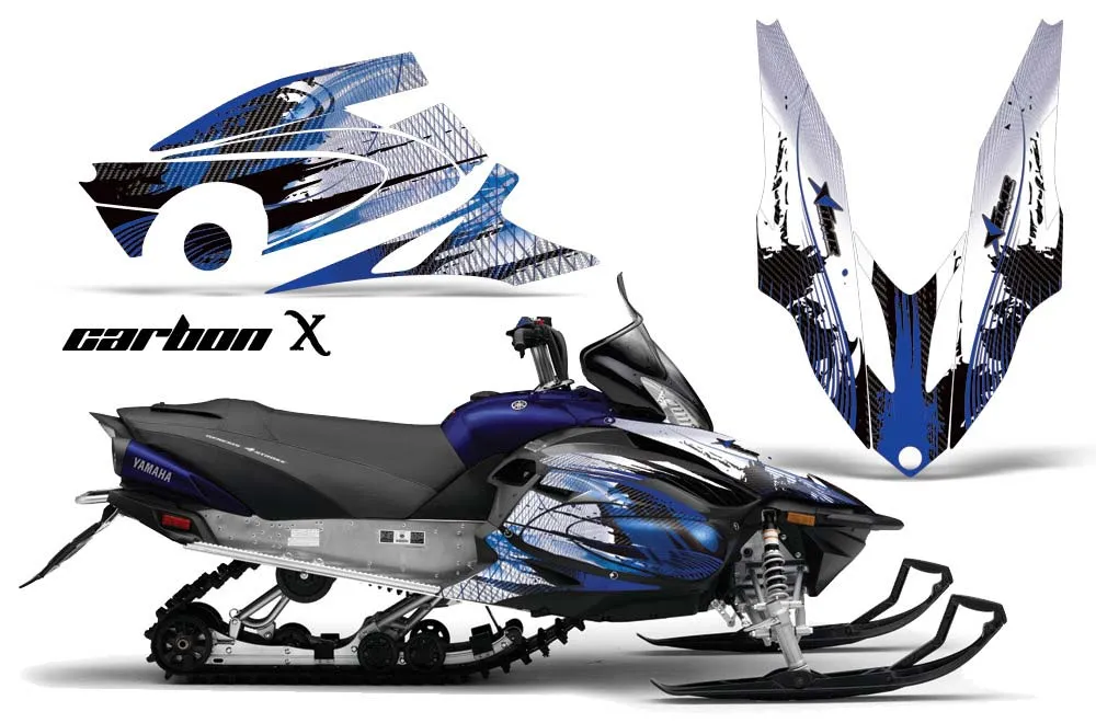 Yamaha Vector RS Sled Graphic Kit - 2012-2016 Carbon X Blue