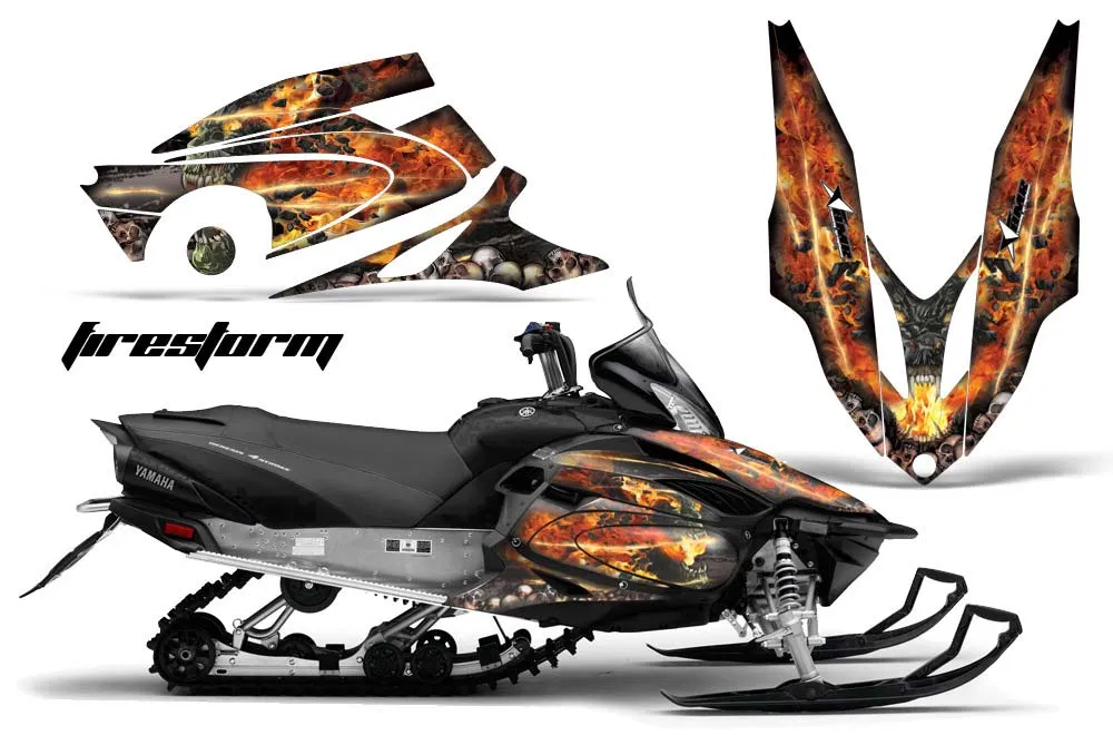 Yamaha Vector RS Sled Graphic Kit - 2012-2016 Firestorm Black