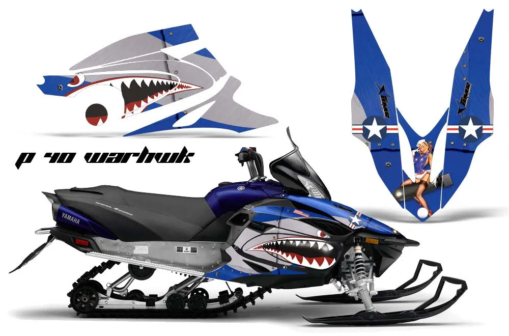 Yamaha Vector RS Sled Graphic Kit - 2012-2016 P40 Warhawk Blue
