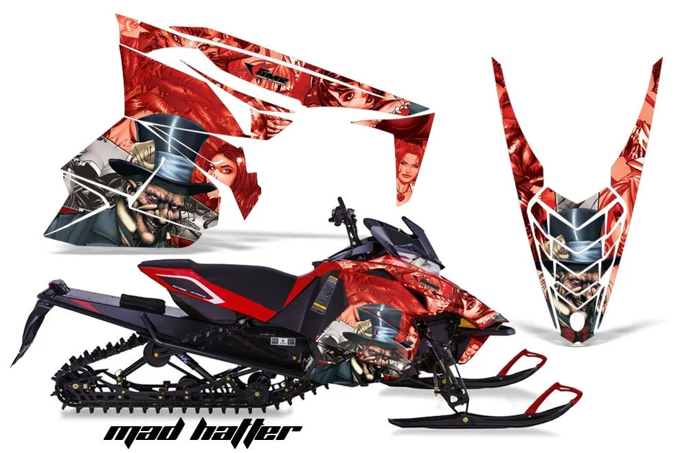 Yamaha Viper SR / SRT / RTX / SE Sled Graphic Kit - 2014-2016 Mad Hatter Red