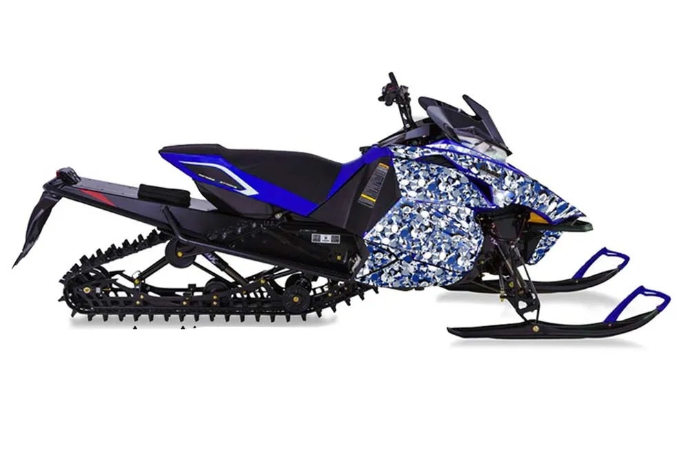 Yamaha Viper SR / SRT / RTX / SE Sled Graphic Kit - 2014-2016 Skull Camo Blue