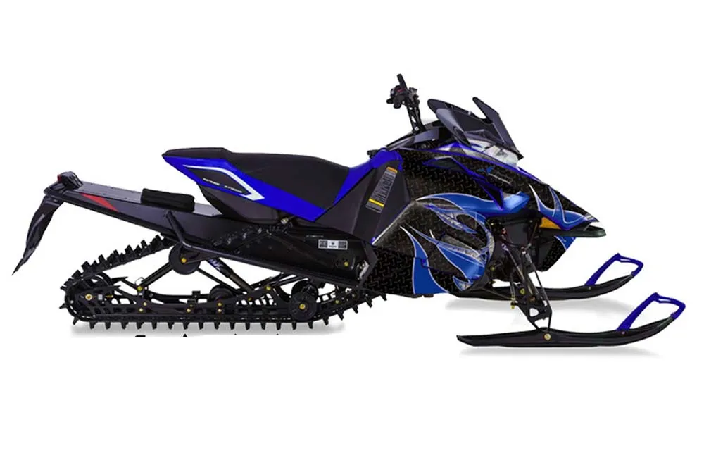 Yamaha Viper SR / SRT / RTX / SE Sled Graphic Kit - 2014-2016 Tribal Flames Blue