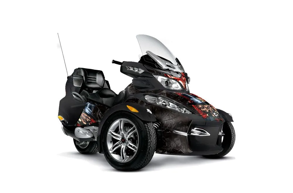 Can Am BRP (RTS) Spyder Graphic Kit - 2010-2013 Mad Hatter Black