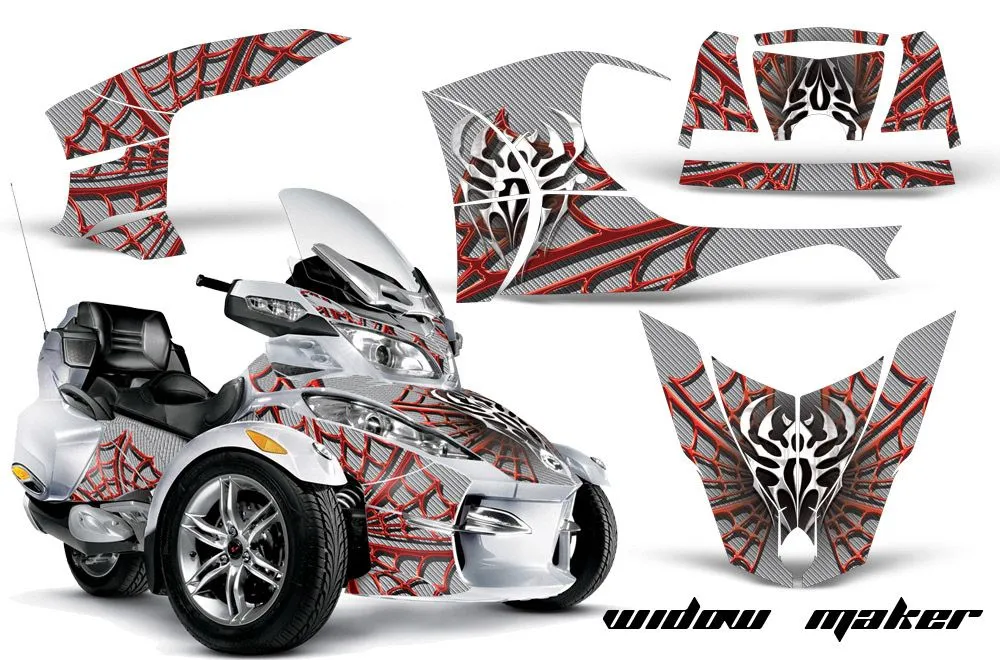 Can Am BRP (RTS) Spyder Graphic Kit - 2010-2013 Widow Maker Silver