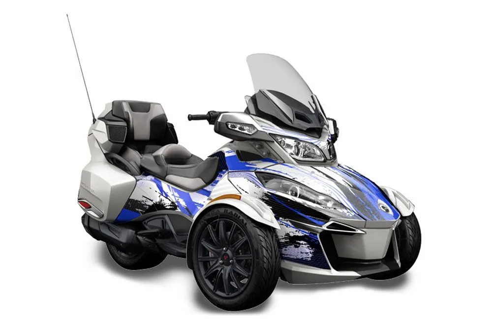 Can Am BRP (RTS) Spyder Graphic Kit - 2014-2016 Carbon X Blue