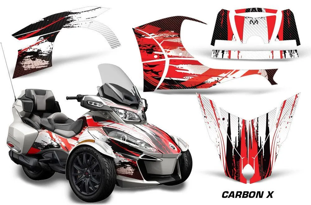 Can Am BRP (RTS) Spyder Graphic Kit - 2014-2016 Carbon X Red