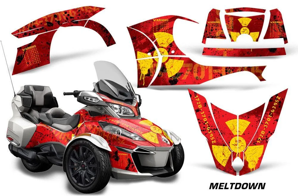 Can Am BRP (RTS) Spyder Graphic Kit - 2014-2016 Meltdown Yellow