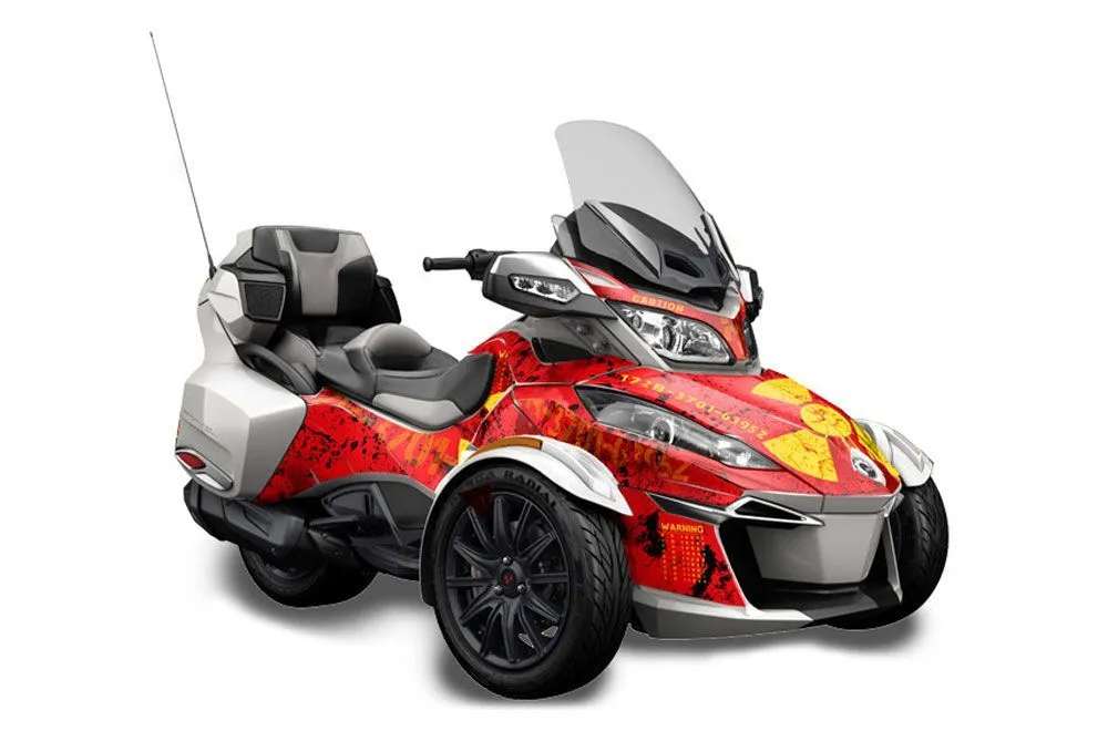 Can Am BRP (RTS) Spyder Graphic Kit - 2014-2016 Meltdown Yellow