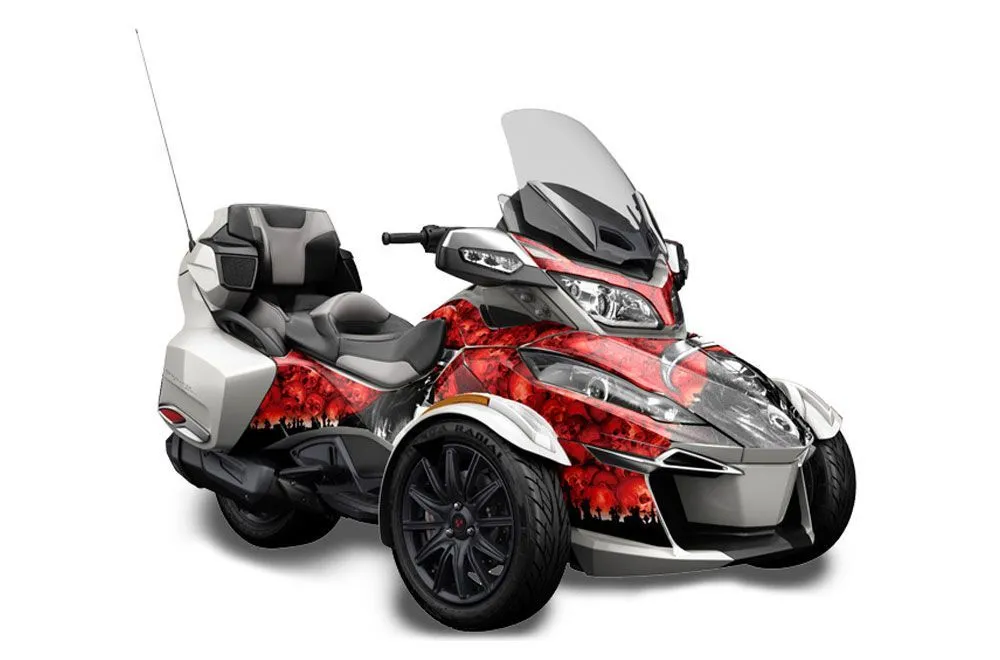 Can Am BRP (RTS) Spyder Graphic Kit - 2014-2016 Reaper Red