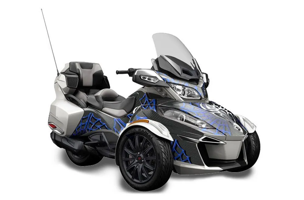 Can Am BRP (RTS) Spyder Graphic Kit - 2014-2016 Widow Maker Blue