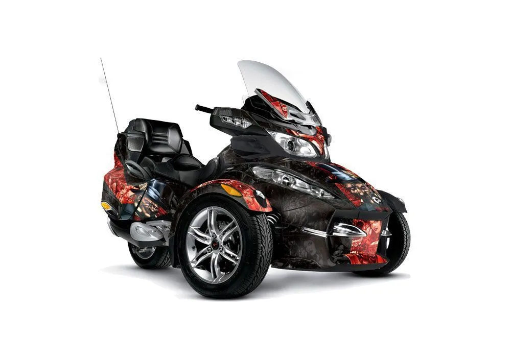 Can Am BRP (RTS) Spyder w/ Trim Kit Graphic Kit - 2010-2013 Mad Hatter Red