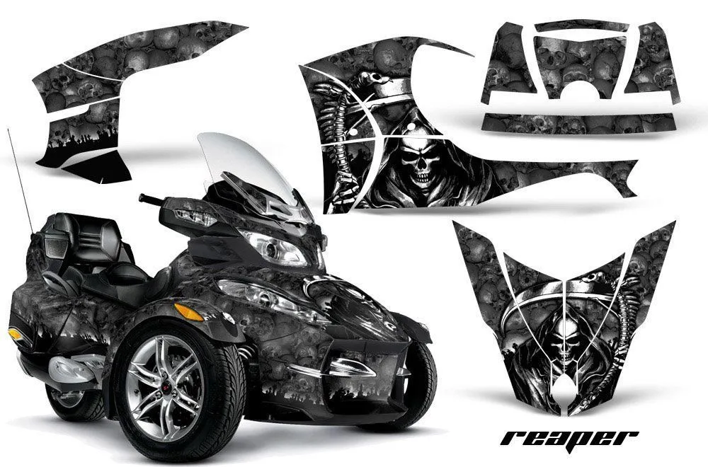 Can Am BRP (RTS) Spyder w/ Trim Kit Graphic Kit - 2010-2013 Reaper Black