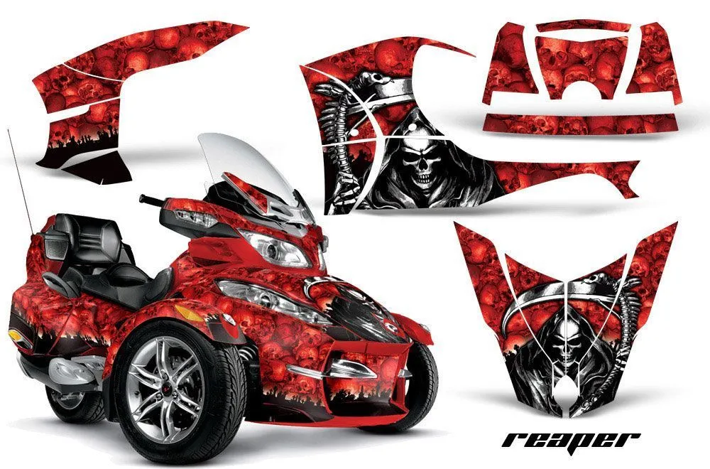 Can Am BRP (RTS) Spyder w/ Trim Kit Graphic Kit - 2010-2013 Reaper Red