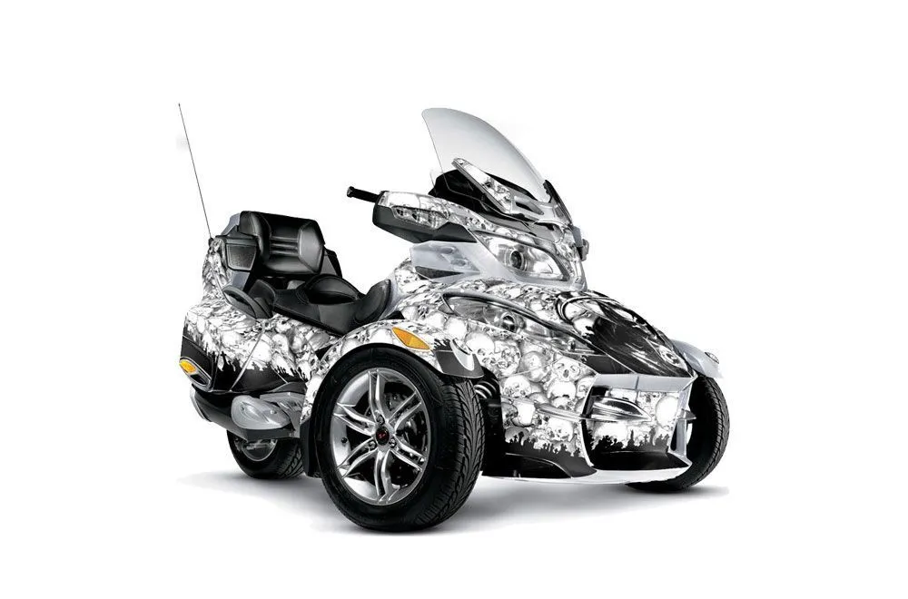 Can Am BRP (RTS) Spyder w/ Trim Kit Graphic Kit - 2010-2013 Reaper White