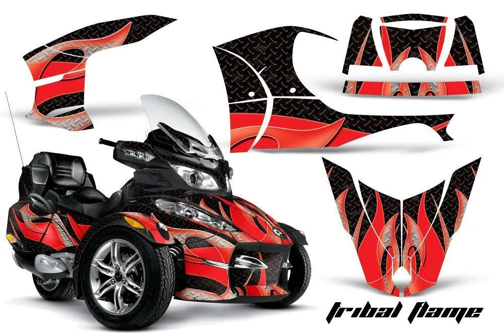 Can Am BRP (RTS) Spyder w/ Trim Kit Graphic Kit - 2010-2013 Tribal Flame Red