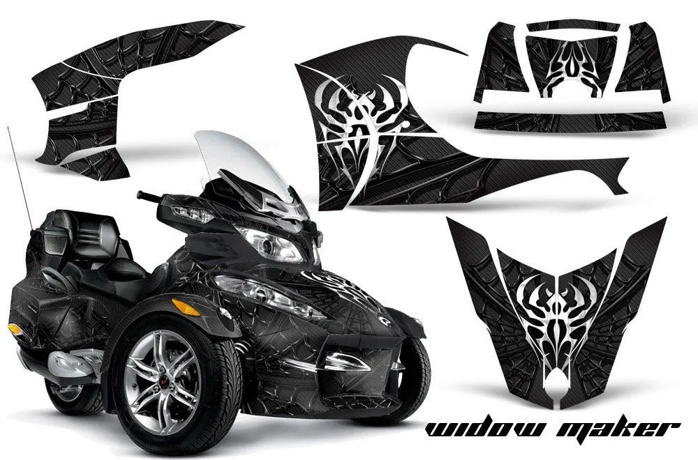 Can Am BRP (RTS) Spyder w/ Trim Kit Graphic Kit - 2010-2013 Widow Maker Black