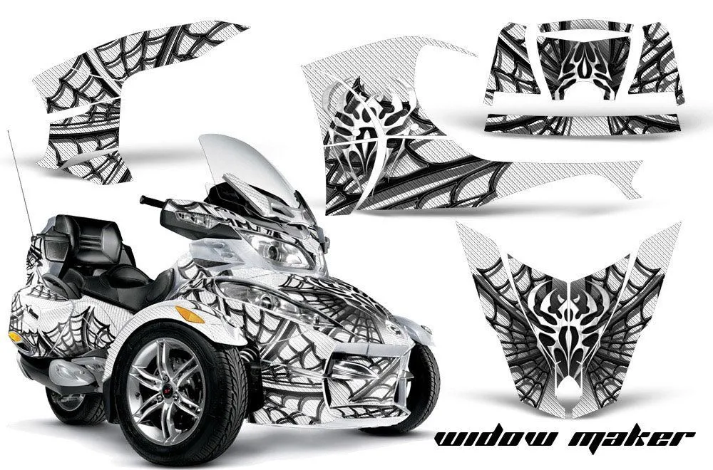 Can Am BRP (RTS) Spyder w/ Trim Kit Graphic Kit - 2010-2013 Widow Maker White