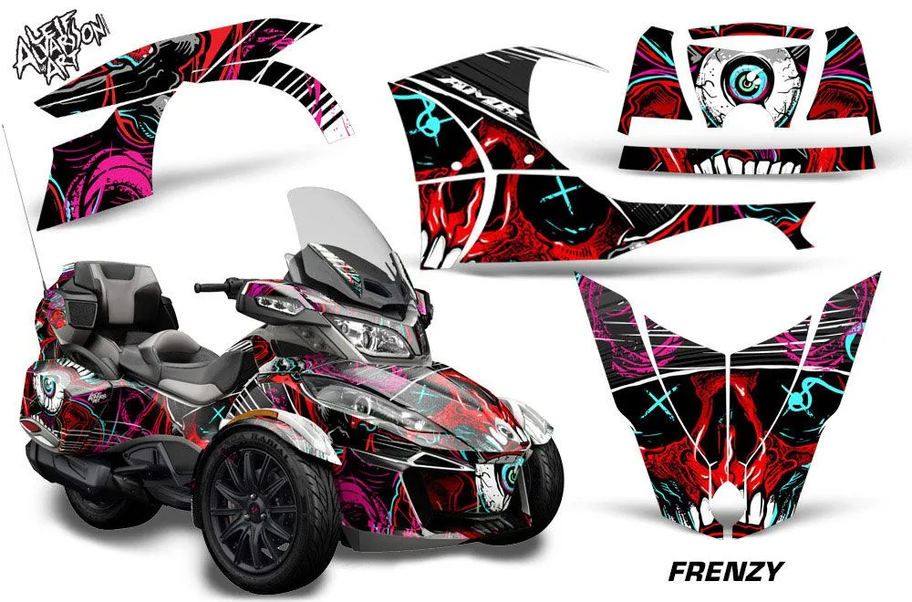 Can Am BRP (RTS) Spyder w/ Trim Kit Graphic Kit - 2014-2019 Frenzy Red