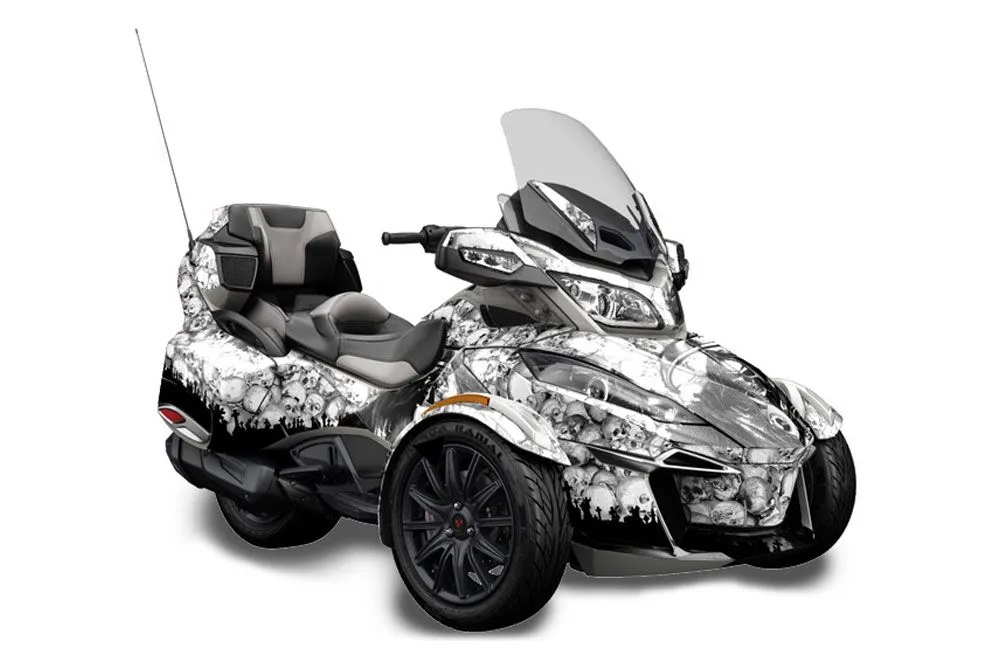 Can Am BRP (RTS) Spyder w/ Trim Kit Graphic Kit - 2014-2019 Reaper White
