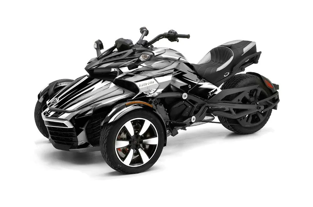 Can Am F3-S Spyder Graphic Kit - All Years Attack Silver