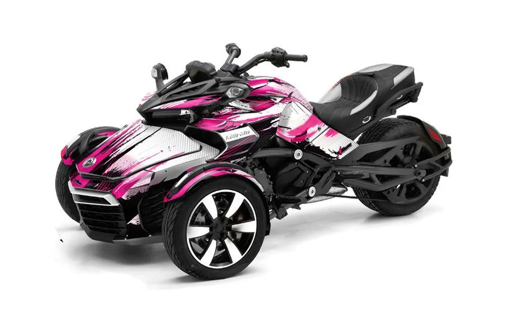 Can Am F3-S Spyder Graphic Kit - All Years Carbon X Pink
