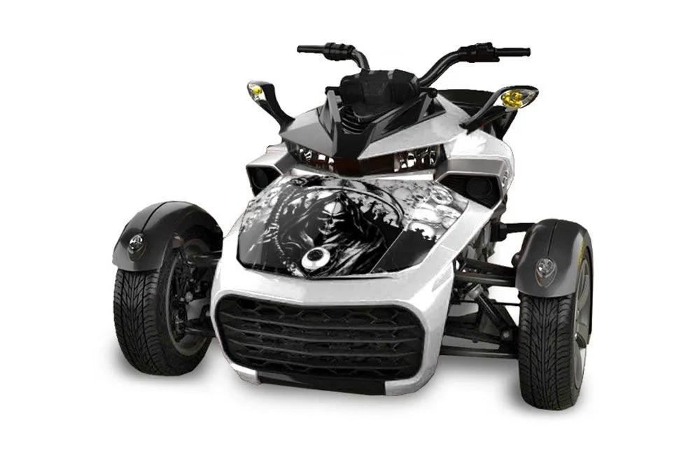 Can Am F3-S Spyder Hood Graphic Kit - All Years Reaper White