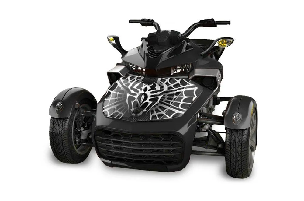 Can Am F3-S Spyder Hood Graphic Kit - All Years Widow Maker White