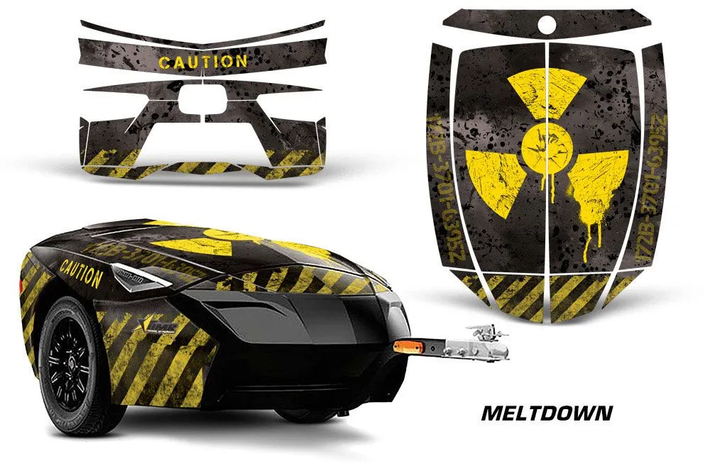 Can Am Spyder Freedom Trailer Graphic Kit - All Years Meltdown Yellow
