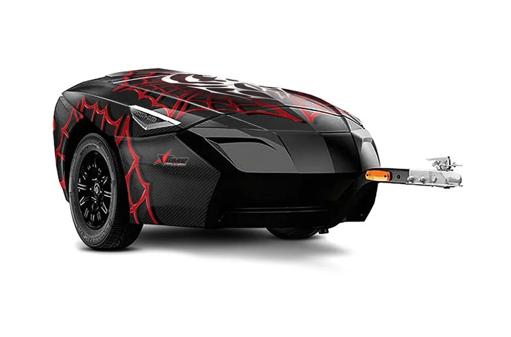 Can Am Spyder Freedom Trailer Graphic Kit - All Years Widow Maker Red